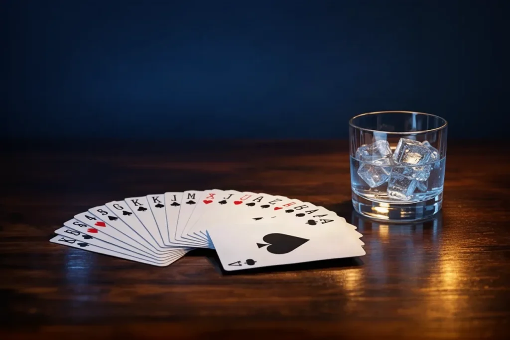 Ảnh minh hoạ ly nước và bài cho mục kinh nghiệm game bài BJ88